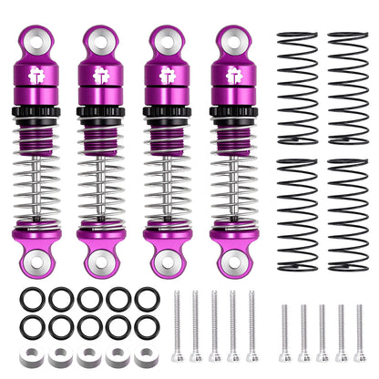TCRC 4PCS Aluminum 24.5mm Shock Absorber Damper Set for Axial SCX30 1/30 RC Crawler Car Upgrades