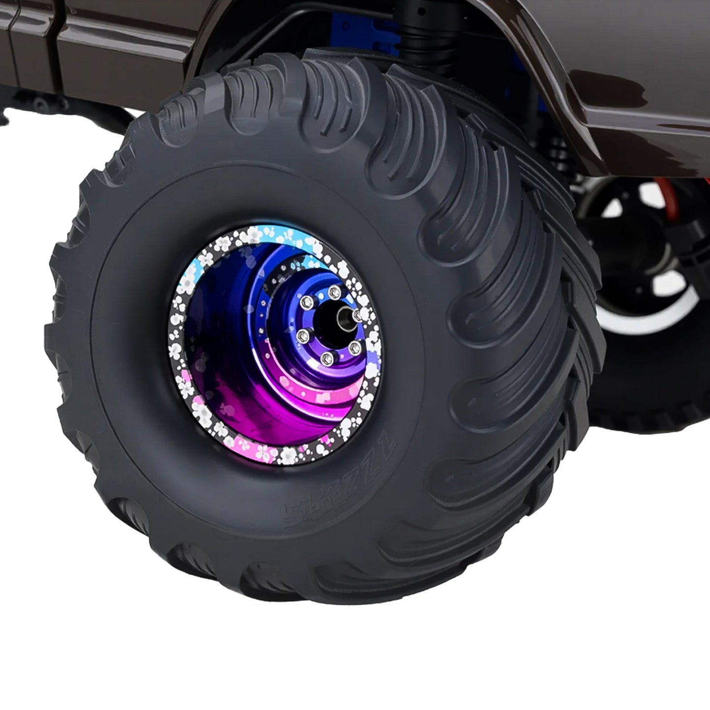 TCRC 4PCS Aluminum TRX4MT Beadlock Wheels Hubs for TRX-4MT F-150 K10 1/18 Scale Monster Truck