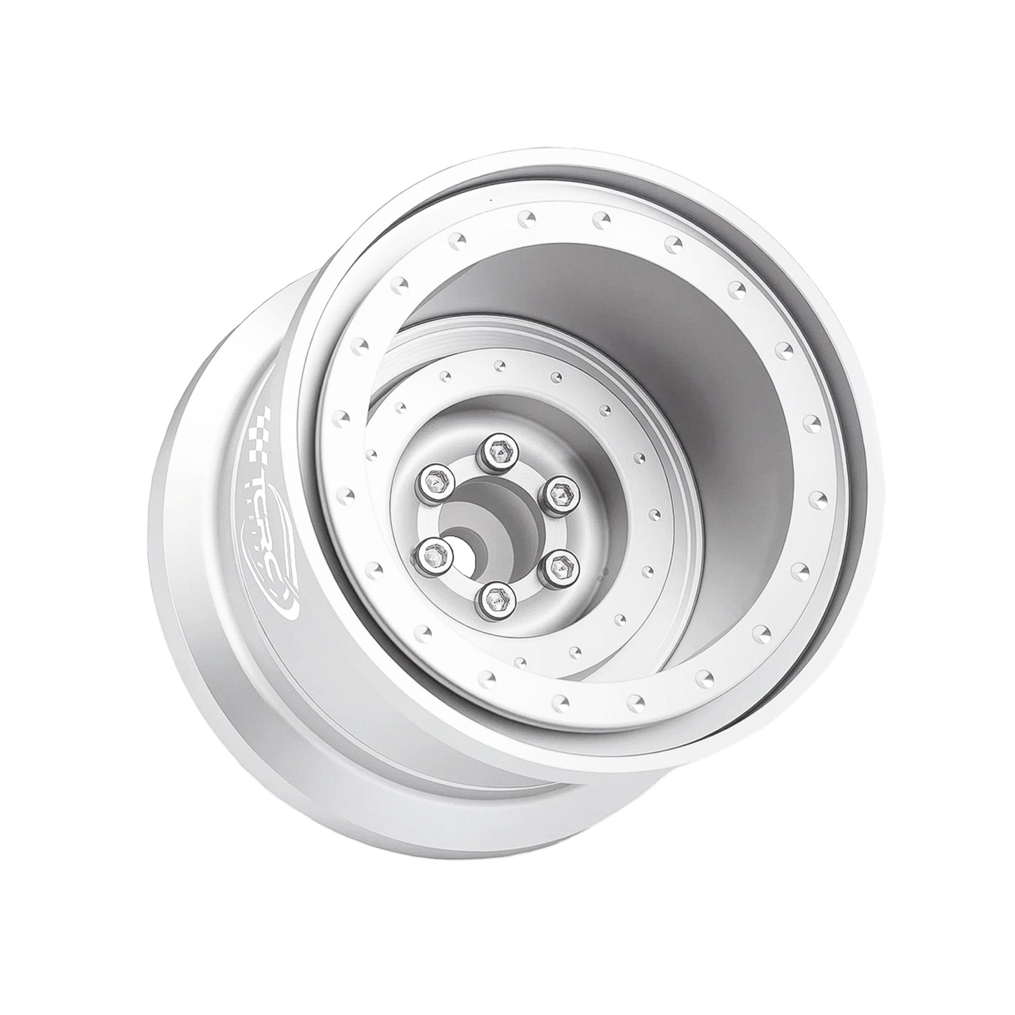 TCRC 4PCS Aluminum TRX4MT Beadlock Wheels Hubs for TRX-4MT F-150 K10 1/18 Scale Monster Truck