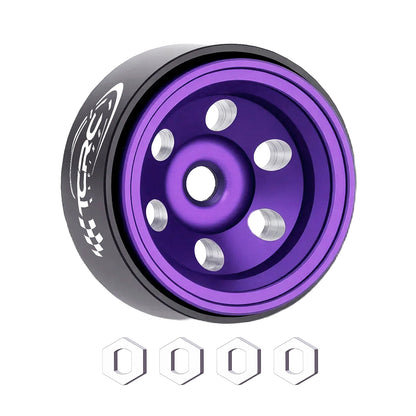 TCRC Deep Dish Aluminum 0.7” Beadlock Wheels Hubs for 1/30 Axial SCX30 1/32 Redcat Ascent-32