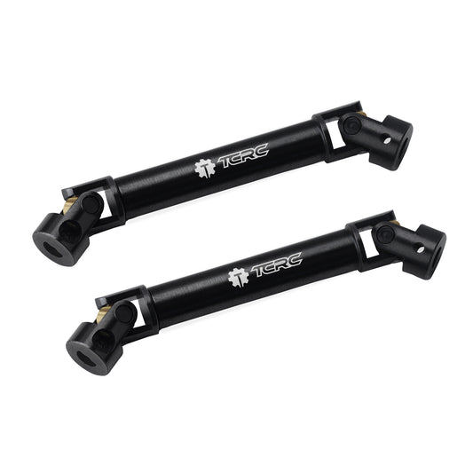 TCRC 2PCS Hard Alloy Steel 4140 Chromoly Drive Shafts with D Shaped Hole for Axial AX24 XC-1 (Match Upgraded Extended Chassis Suspension Links)