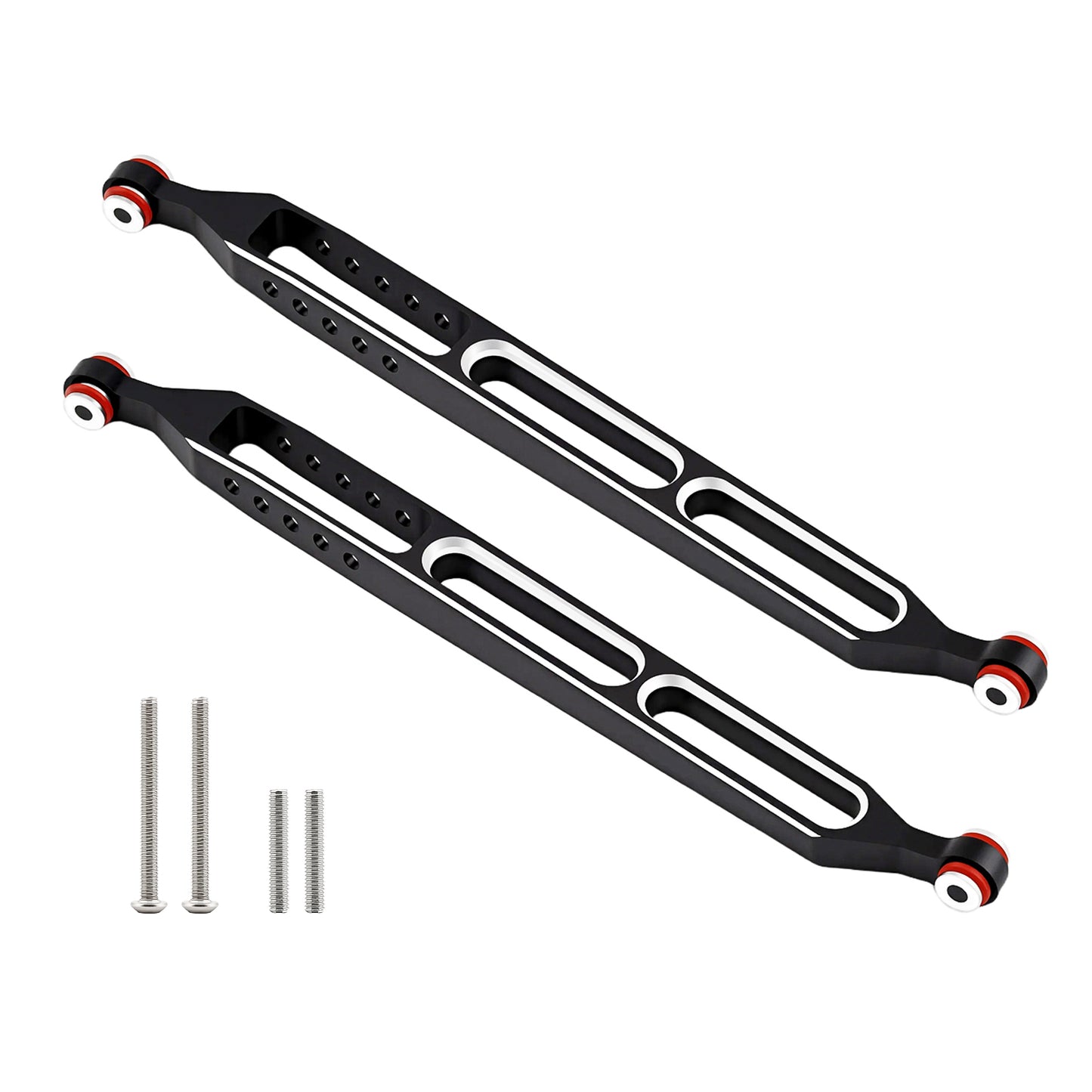 TCRC 2PCS Splash Anodizing Aluminum Rear Lower Suspension Linkage Trailing Arm Tie Rod for Axial 1/8 AXP8 Gilamon Trail Buggy