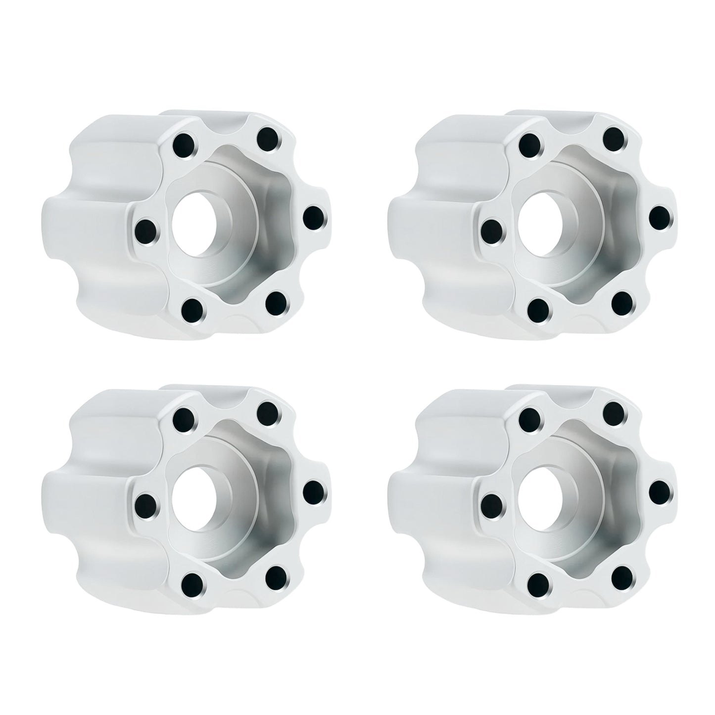 TCRC 4PCS Aluminum 7mm Wheel Hex Hubs 6MM/8MM/10MM Extension Adapters for All TCRC Designed 1.0inch 1.3inch Wheel Hubs