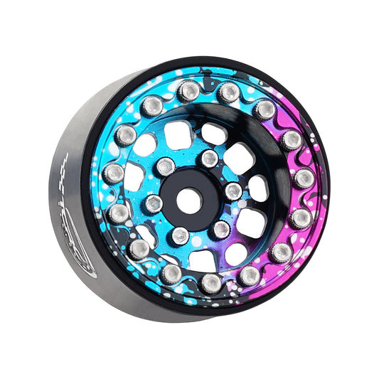 TCRC 4PCS Aluminum Deep Dish 1.0 Inch Beadlock Wheels Hubs
