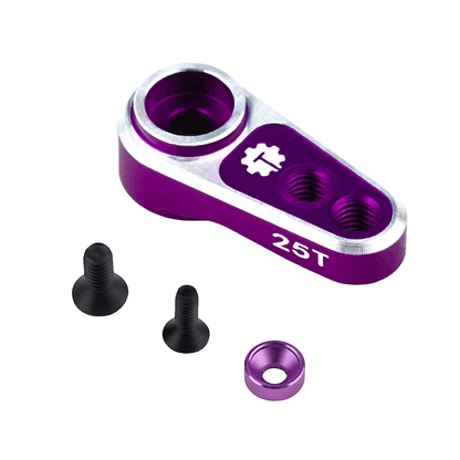 TCRC 7075 Aluminum 25T Micro Servo Horn with M2.5 Threaded Holes for Redcat Ascent-18 Stock Servo