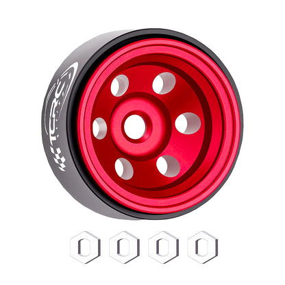 TCRC Deep Dish Aluminum 0.7” Beadlock Wheels Hubs for 1/30 Axial SCX30 1/32 Redcat Ascent-32