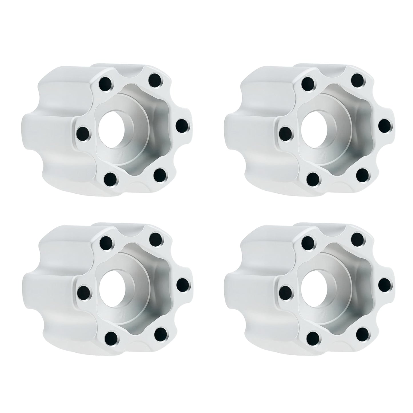 TCRC 4PCS Aluminum 7mm Wheel Hex Hubs 6MM/8MM/10MM Extension Adapters for All TCRC Designed 1.0inch 1.3inch Wheel Hubs