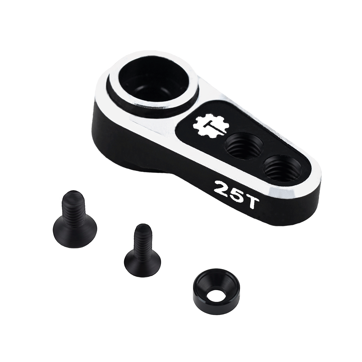 TCRC 7075 Aluminum 25T Micro Servo Horn with M2.5 Threaded Holes for Redcat Ascent-18 Stock Servo