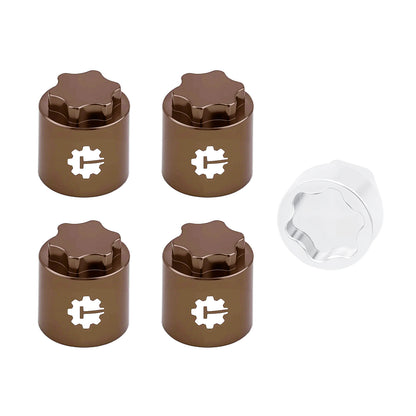 TCRC 4PCS Aluminum M4 Nut Wheel Rim Center Cap Manual Locking Hubs