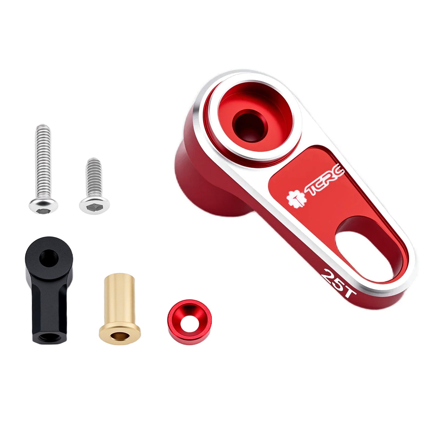 TCRC 7075 Aluminum Rear 25T Servo Horn with Adjustable Connecting Rod for Axial 1/8 AXP8 Gilamon Trail Buggy