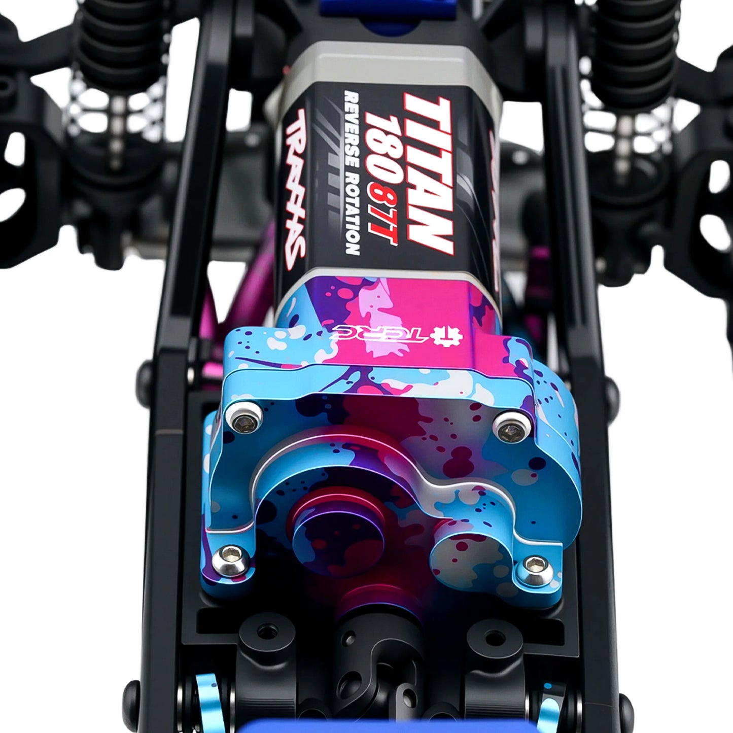 TCRC Splash Anodizing Aluminum Gearbox Housing Transmission Case for 1/18 TRX4M Defender Bronco F-150