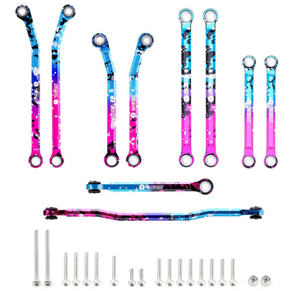 TCRC 10PCS Splash Anodizing Aluminum High Clearance Chassis Links and Steering Links set for HPI Venture18 Upgrade