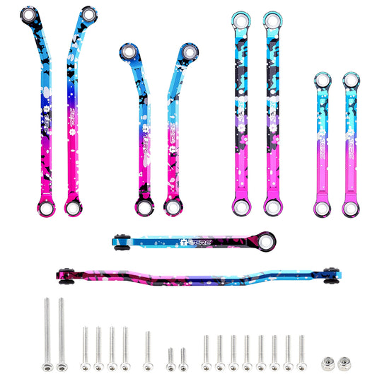TCRC 10PCS Splash Anodizing Aluminum High Clearance Chassis Links and Steering Links set for HPI Venture18 Upgrade