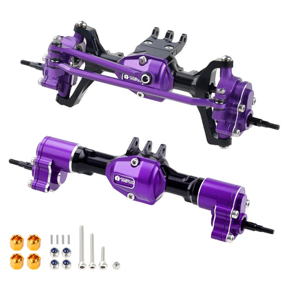 TCRC Aluminum +4mm Extended Front Rear Portal Axles Set Assembly for Redcat Ascent-18