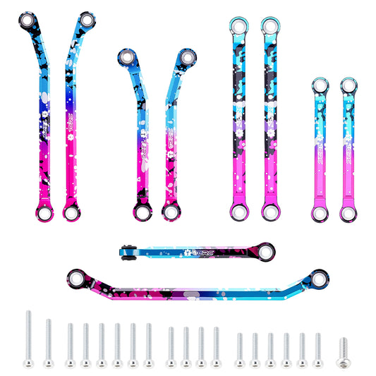 TCRC 10PCS Splash Anodizing Aluminum High Clearance Chassis Links set for Redcat Ascent-18 1/18 scale RC Rock Crawler Upgrades