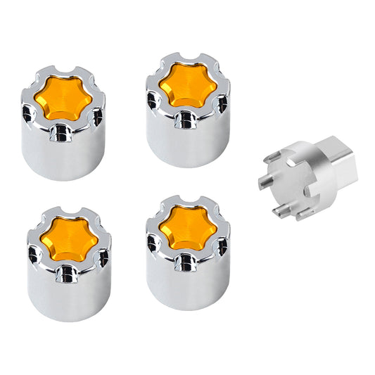 TCRC 4PCS Aluminum M4 Nut Wheel Rim Center Cap Manual Locking Hubs