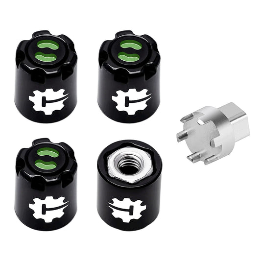 TCRC 4PCS Aluminum M2 Wheels Center Caps Lock Nuts