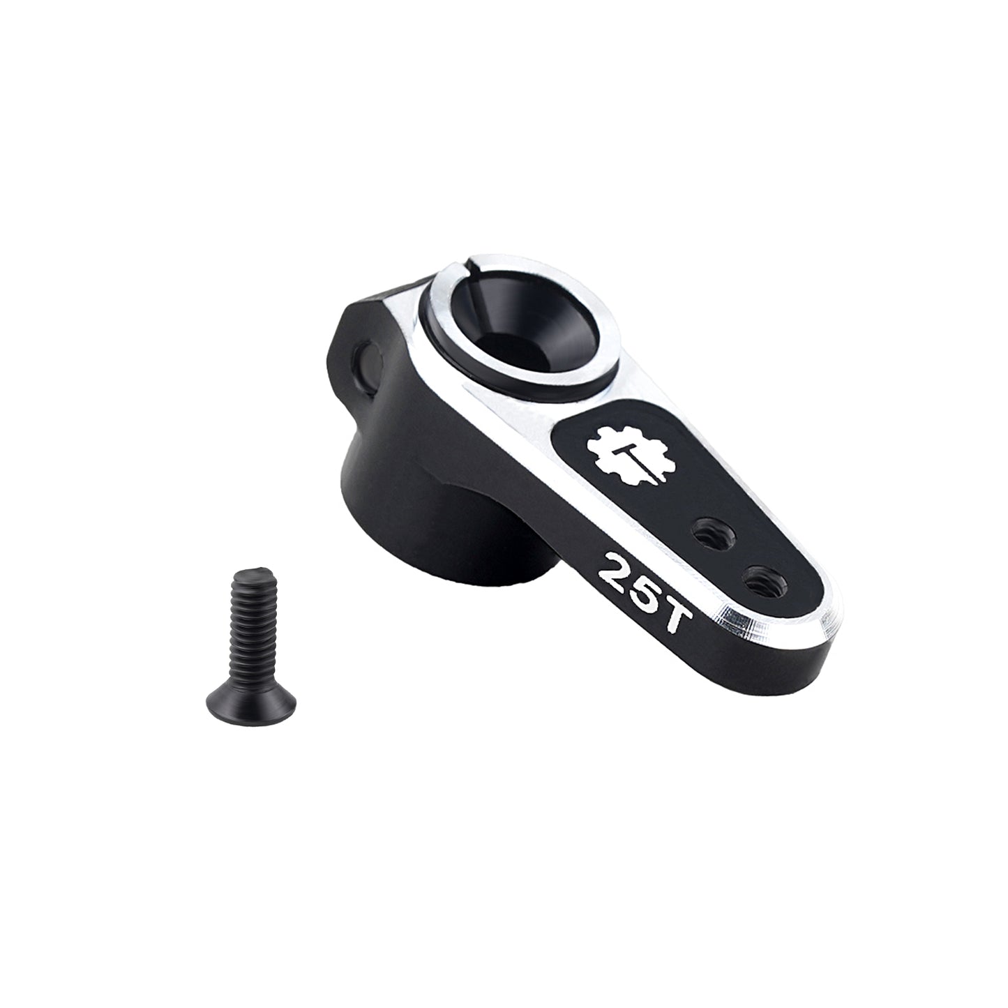 TCRC 7075 Aluminum 25T Micro Servo Horn with M1.4 Threaded Holes for REEFS RC 99 Micro Servo 1/24 Axial SCX24 AX24