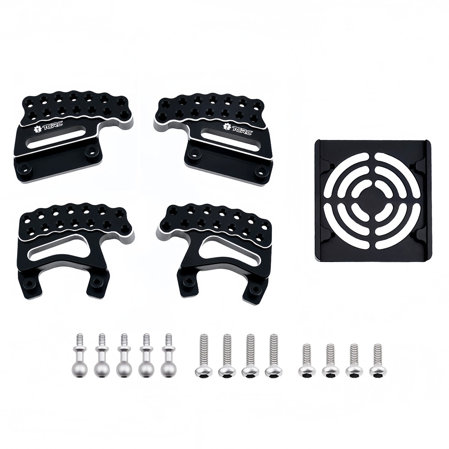 TCRC 4PCS Aluminum Adjustable Shock Mount Front Rear Suspension Bracket Shock Absorber Holder for HPI Venture18