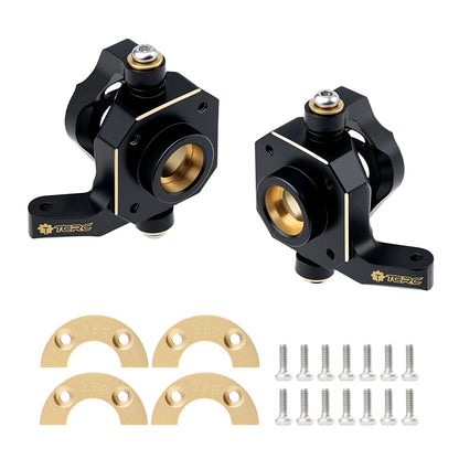 TCRC Brass Front Steering Knuckles + C-Hub with Adjustable Steering Block Weights Set 43g/Pair for HPI Venture18 Straight Axle Upgrade
