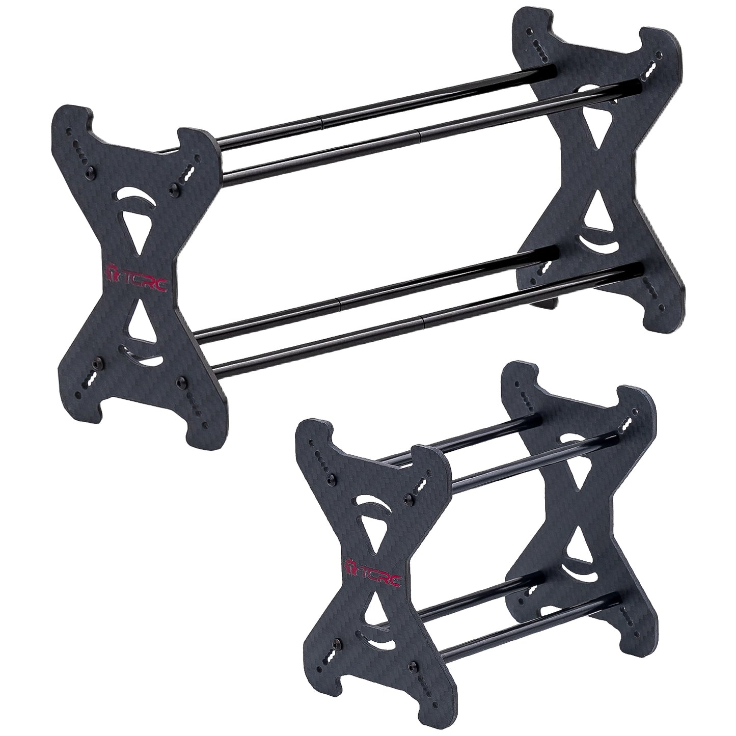 TCRC Extended Carbon Fiber 0.7” 1.0" 1.3" Aluminum Wheel Tires Rack for 1/18 1/24 1/30 1/32 RC Crawler Car Upgrades