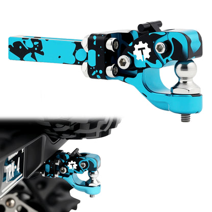 TCRC Splash Anodizing Metal Bumper Trailer Hitch Tow Hook Receiver Kit for 1/10 RC Crawler Car