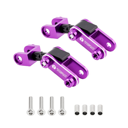 TCRC 7075 Aluminum Rear Leaf Spring Shackles Secondary Lifting Lug Connector for 1/10 RC4WD Trail Finder Tamiya F-350, Hilux Tundra