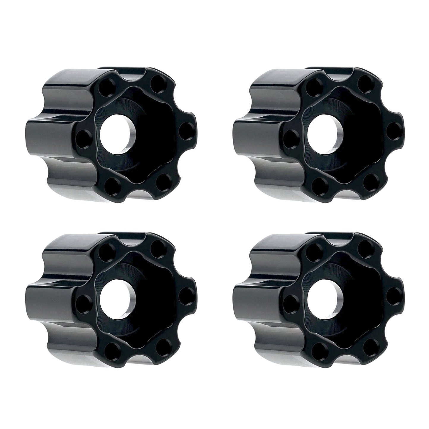 TCRC 4PCS Aluminum 7mm Wheel Hex Hubs 6MM/8MM/10MM Extension Adapters for All TCRC Designed 1.0inch 1.3inch Wheel Hubs