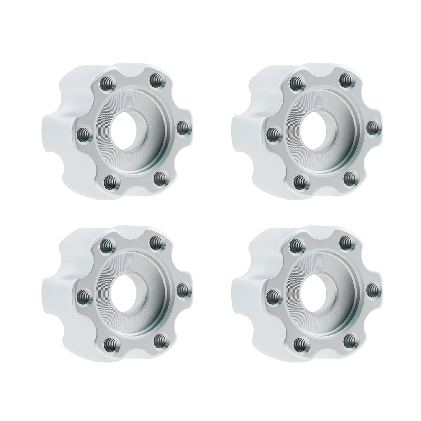TCRC 4PCS Aluminum 7mm Wheel Hex Hubs 6MM/8MM/10MM Extension Adapters for All TCRC Designed 1.0inch 1.3inch Wheel Hubs