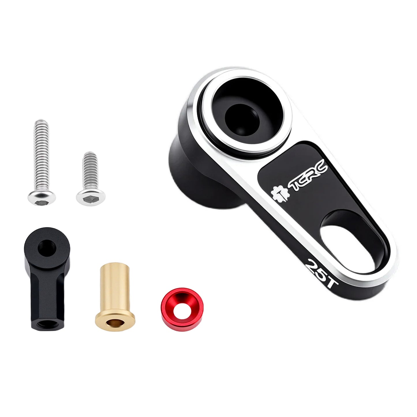 TCRC 7075 Aluminum Rear 25T Servo Horn with Adjustable Connecting Rod for Axial 1/8 AXP8 Gilamon Trail Buggy