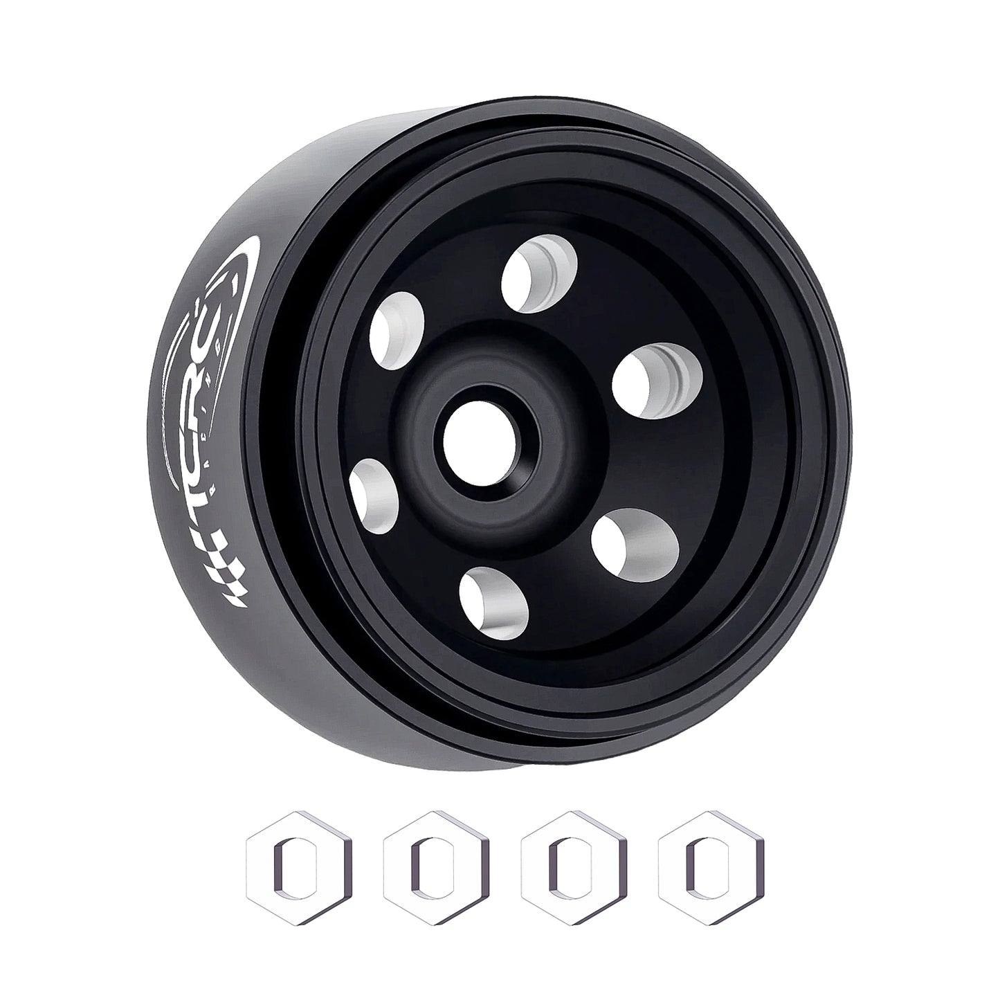 TCRC Deep Dish Aluminum 0.7” Beadlock Wheels Hubs for 1/30 Axial SCX30 1/32 Redcat Ascent-32