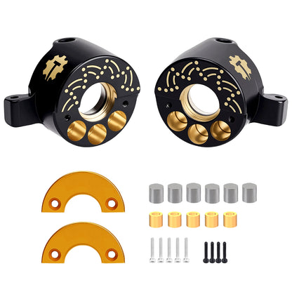 TCRC Brass Front Steering Knuckles w/ Adjustable Tungsten Slugs,14g/pair for Axial SCX30 1/30 RC Crawler Car Upgrades