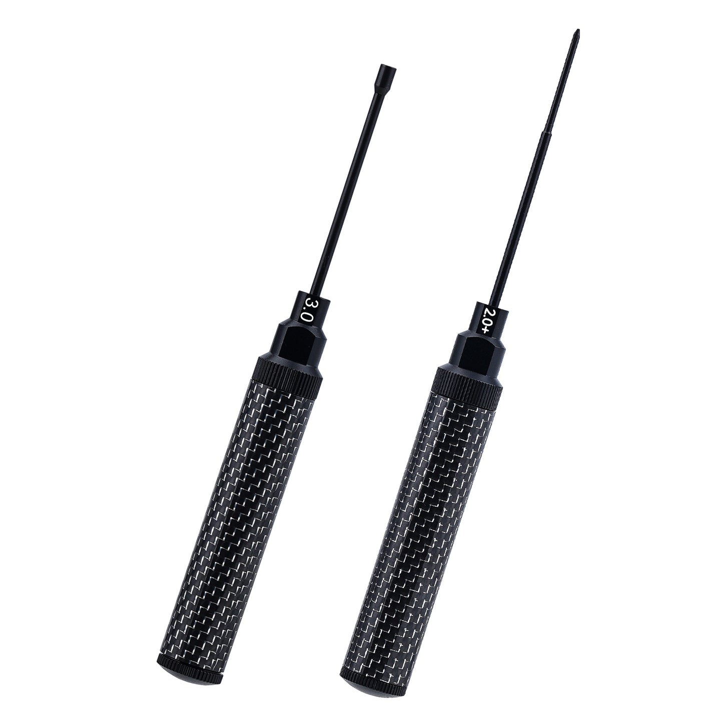 TCRC Carbon Fiber Handle Tool with High Speed Steel Screwdriver bit Set 2.0mm+ Phillips Screwdriver 3.0mm Hex Nut Driver for 1/30 Axial SCX30 Ford Bronco Jeep Wrangler JLU