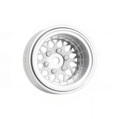 TCRC 4PCS Deep Dish Grade 5 Titanium Wheel Face 1.0 Inch Beadlock Wheels Hubs