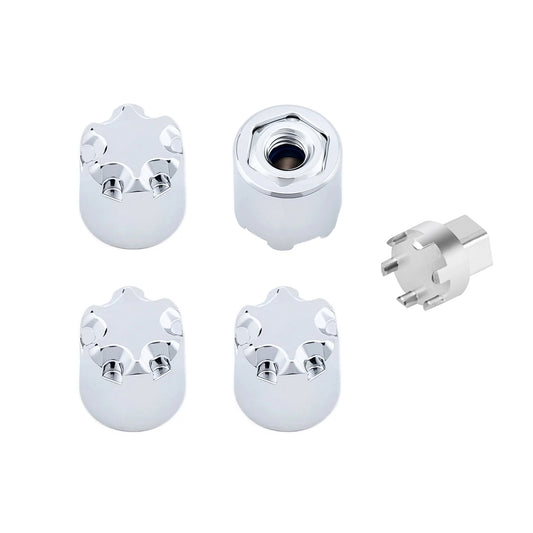 TCRC 4PCS Aluminum M2 Wheels Center Caps Lock Nuts