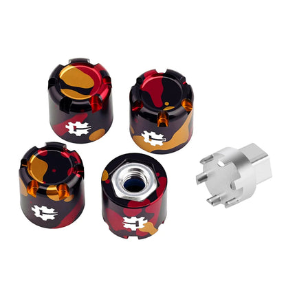 TCRC Aluminum M4 Nut Wheel Rim Center Cap Manual Locking Hubs