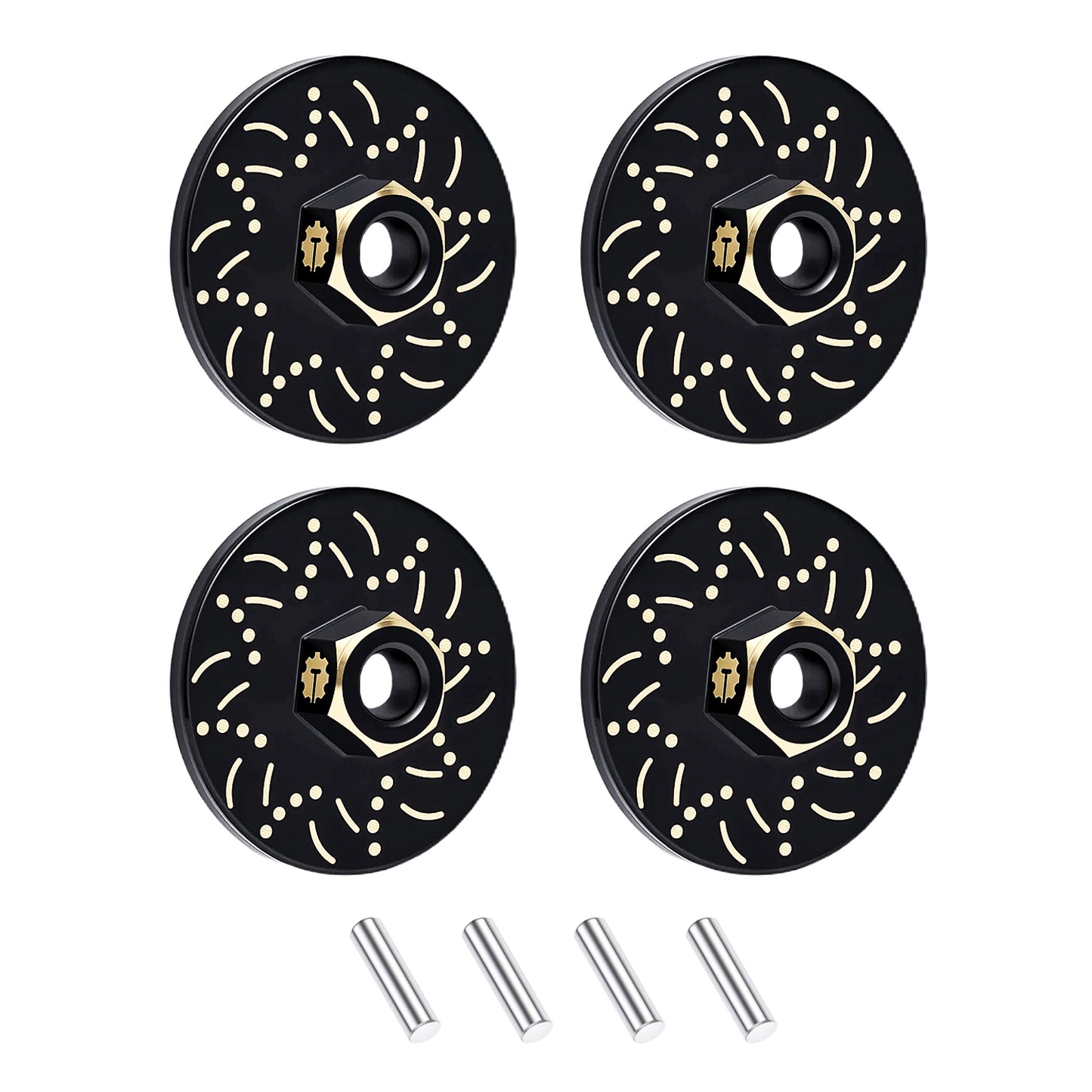 TCRC 4PCS Brass Wheel Weights Wheel hubs Hex Adapter(9g/set) for Redcat Ascent-32 1/32 RC Crawler Car