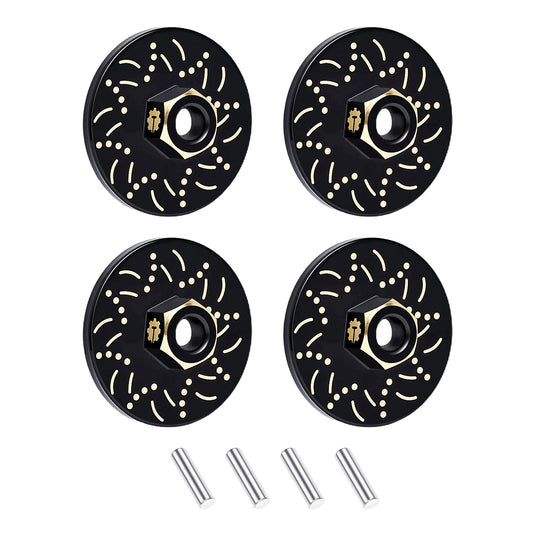 TCRC 4PCS Brass Wheel Weights Wheel hubs Hex Adapter(9g/set) for Redcat Ascent-32 1/32 RC Crawler Car
