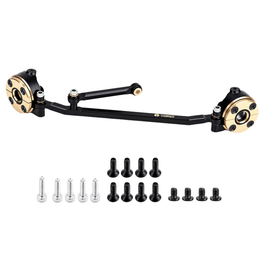 TCRC Brass Front Steering Knuckles w/ Adjustable Steering Block Weights&Steering link 19g/set for Redcat Ascent-32 1/32 RC Crawler Car