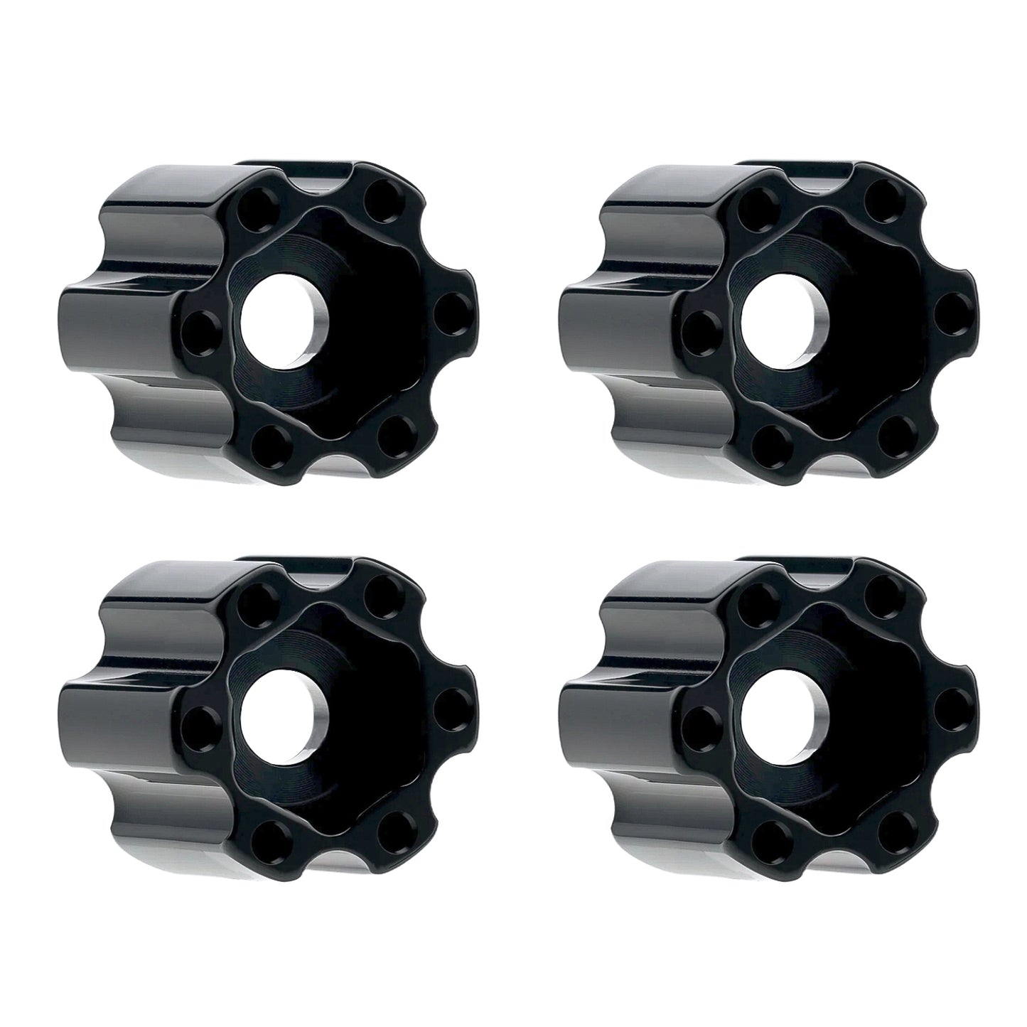 TCRC 4PCS Aluminum 7mm Wheel Hex Hubs 6MM/8MM/10MM Extension Adapters for All TCRC Designed 1.0inch 1.3inch Wheel Hubs