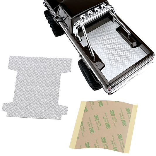 TCRC Stainless Steel Rear Body Anti-skid Plate Board for 1/18 TRX4M F-150 High Trail Crawler Truck Shell