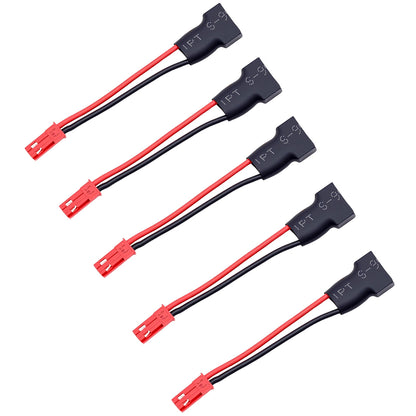 TCRC 5PCS Servo to 3S/4S Lipo Balance Port Connectors JST-XH Balance Male Plug to JST Male Plug Adapter