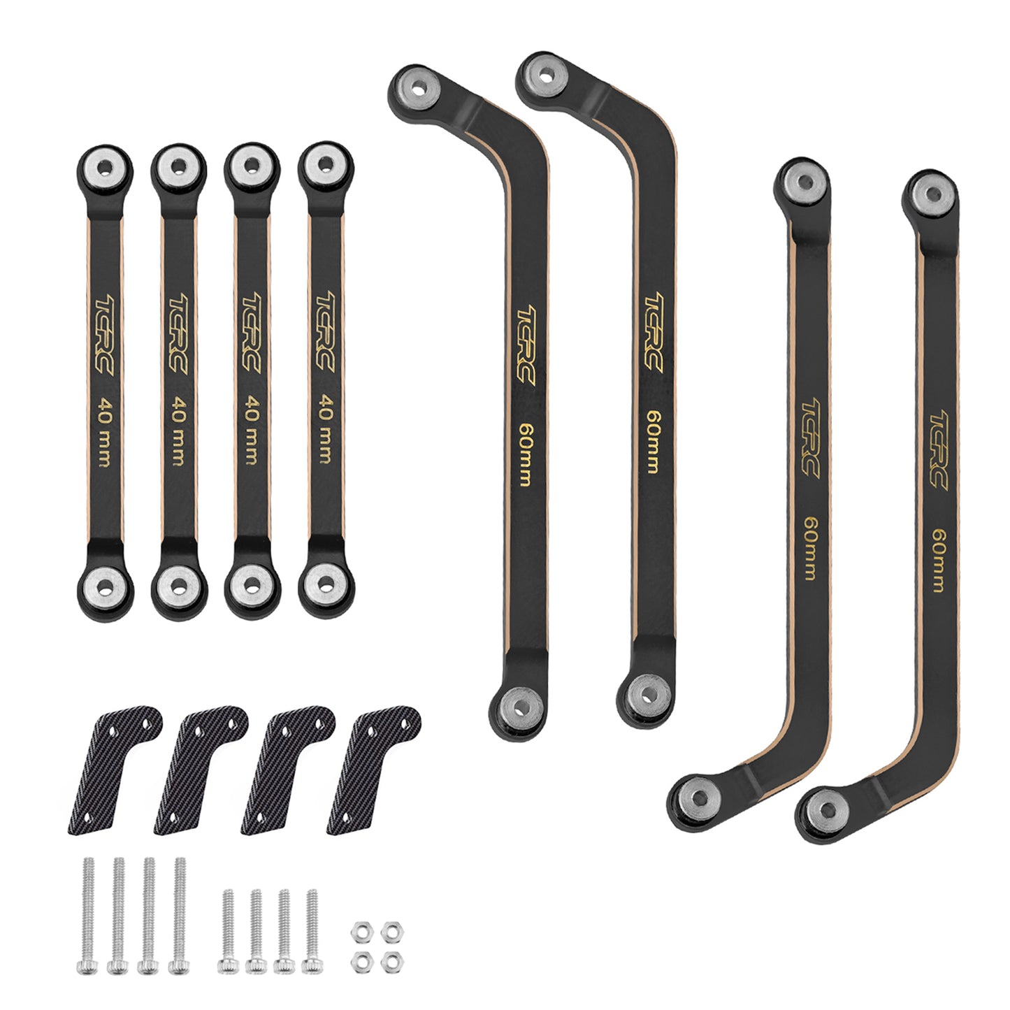 TCRC 8PCS Brass High Clearance Chassis Suspension Links Rod Linkage Set for Axial AX24 XC-11/24