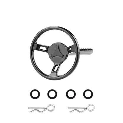 TCRC Aluminum Universal RC Car Steering Wheel for 1/10 RC Rock Crawler Axial