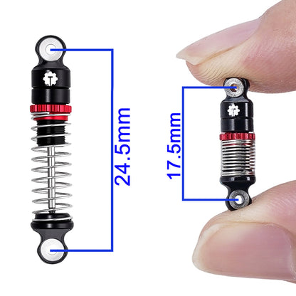 TCRC 4PCS Aluminum 24.5mm Shock Absorber Damper Set for Axial SCX30 1/30 RC Crawler Car Upgrades