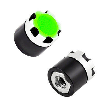 TCRC 4PCS Night Glow Color Fluorescent Green/Yellow Aluminum M4 Nut Wheel Rim Center Cap Manual Locking Hubs