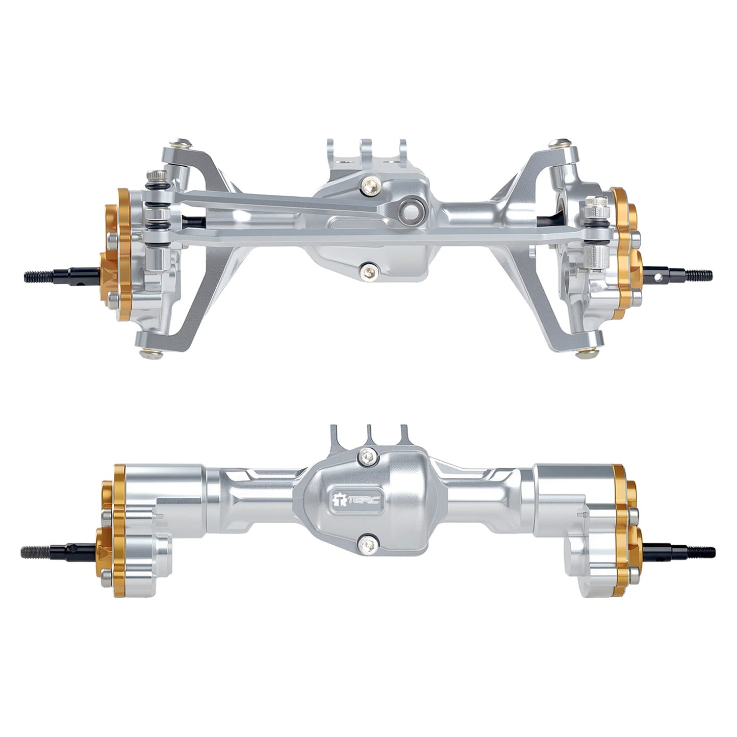 TCRC Aluminum +4mm Extended Front Rear Portal Axles Set Assembly for Redcat Ascent-18