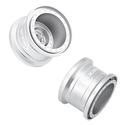 TCRC 4PCS Aluminum TRX4MT Beadlock Wheels Hubs for TRX-4MT F-150 K10 1/18 Scale Monster Truck