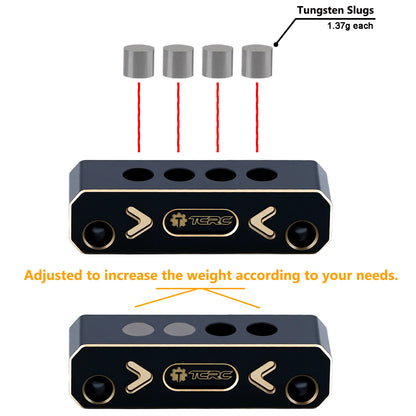 TCRC Brass Boulder Bars Adjustable Weights with Tungsten Slugs for HPI Venture18