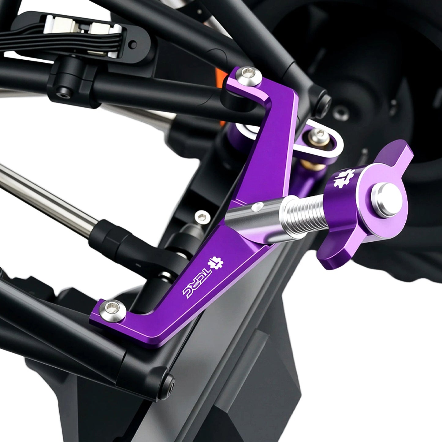 TCRC Aluminum Spare Tire Rack Wheel Holder for Axial 1/8 AXP8 Gilamon Trail Buggy